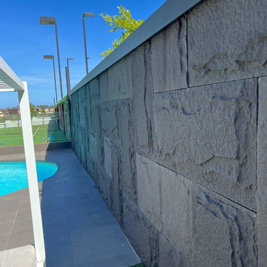 ausstone artificial stone wall cladding pu stone fake rock wall feature wall interior design exterior design garden rock wall stone
