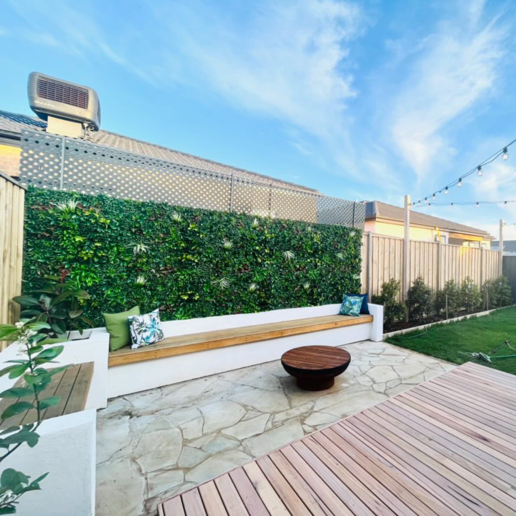artificial garden wall fake plant panel green wall melbourne