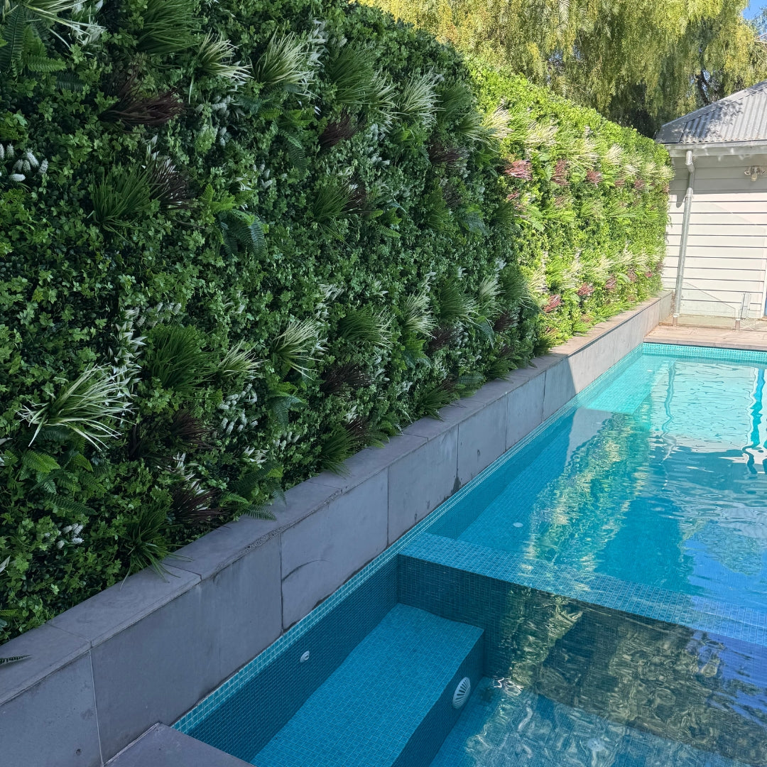 shangri la artificial plant wall installation