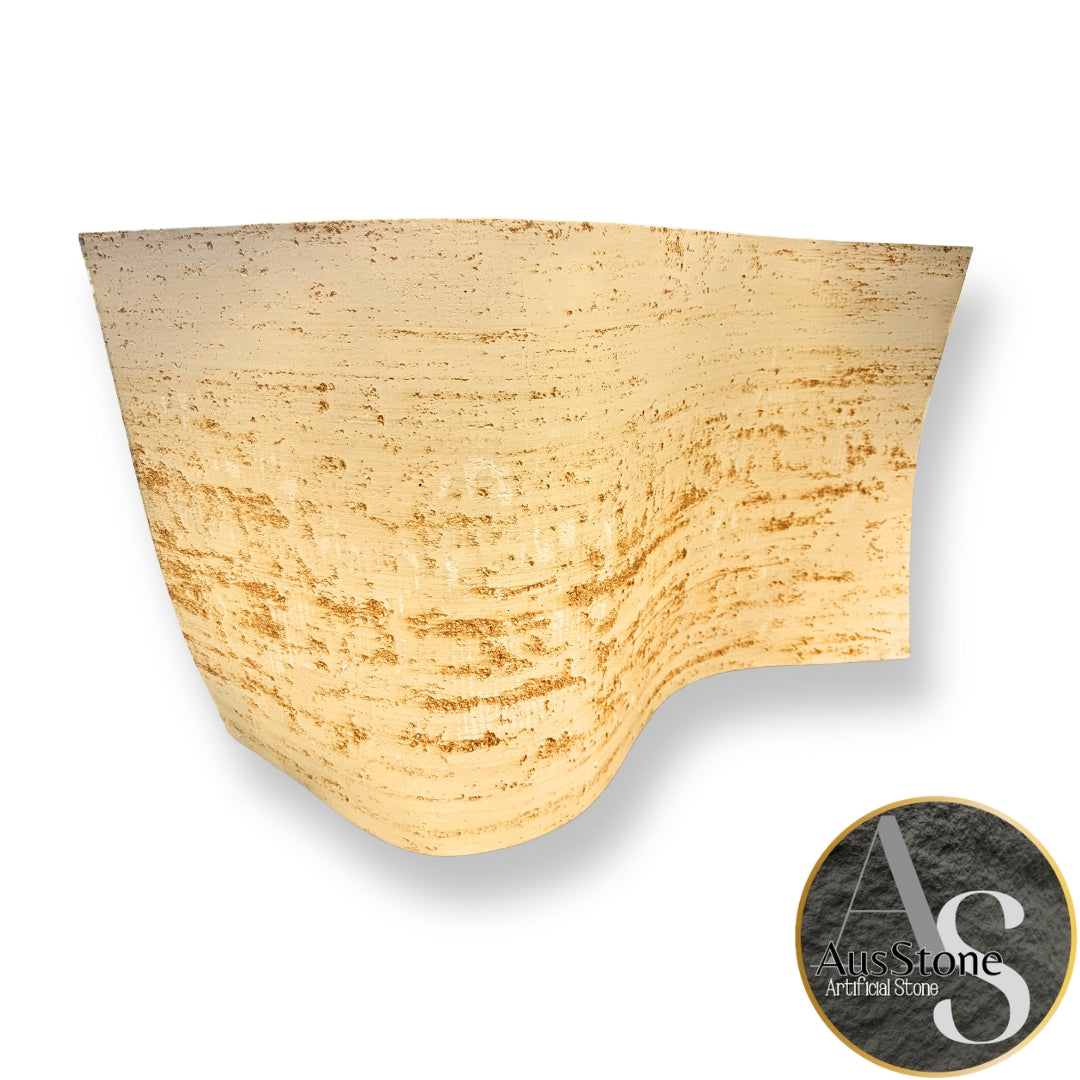white rustic gold flexible tile
