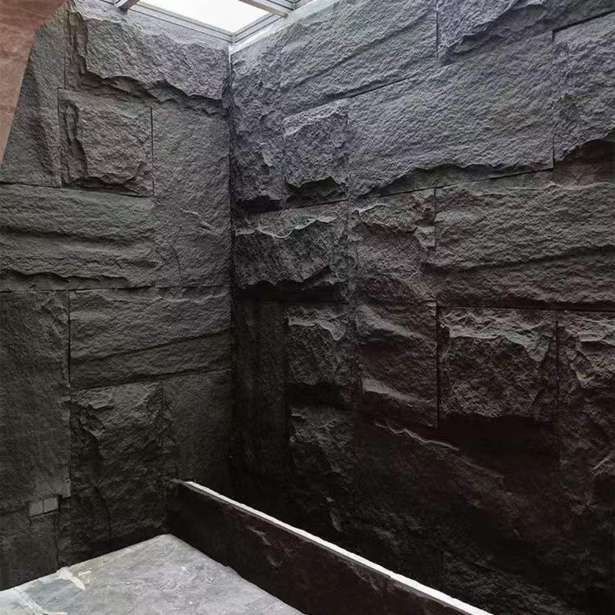 ausstone artificial stone wall cladding pu stone fake rock wall feature wall interior design exterior design garden rock wall stone