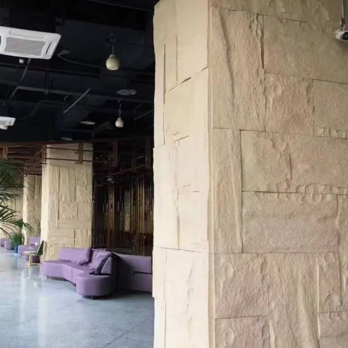ausstone artificial stone wall cladding pu stone fake rock wall feature wall interior design exterior design garden rock wall stone