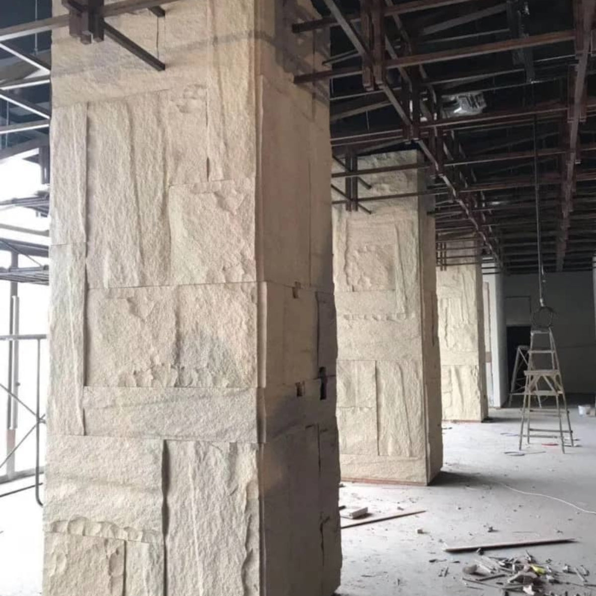 ausstone artificial stone wall cladding pu stone fake rock wall feature wall interior design exterior design garden rock wall stone