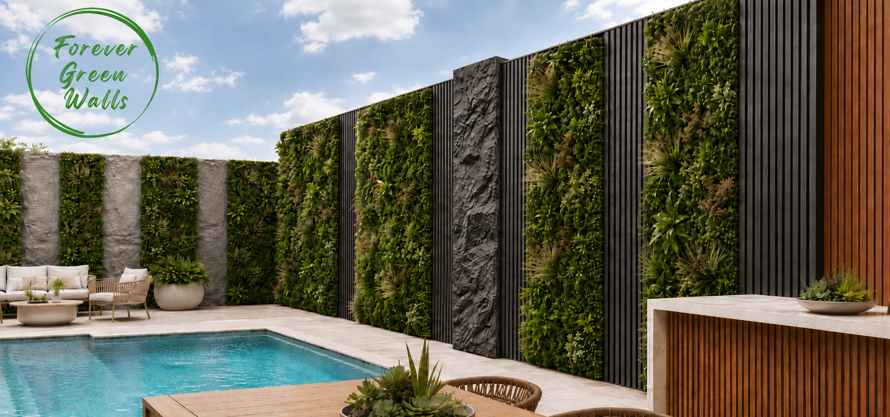 composite cladding artificial garden wall stone wall